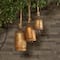 Gold Metal Rustic Decorative Cow Bell, Set of 3" 22", 18", 12"